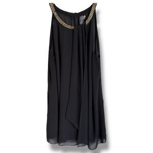 Midnight Velvet Black Halter‎ Dress Studded Neckline 2X